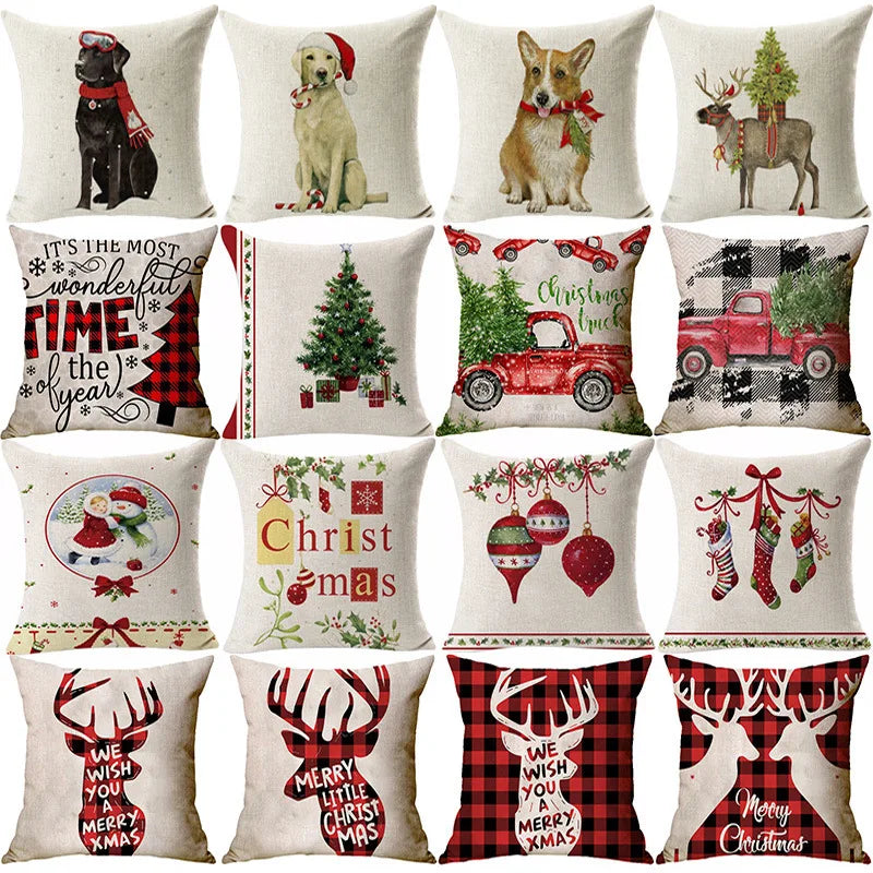 Christmas Decoration Cushion Cover Cartoon