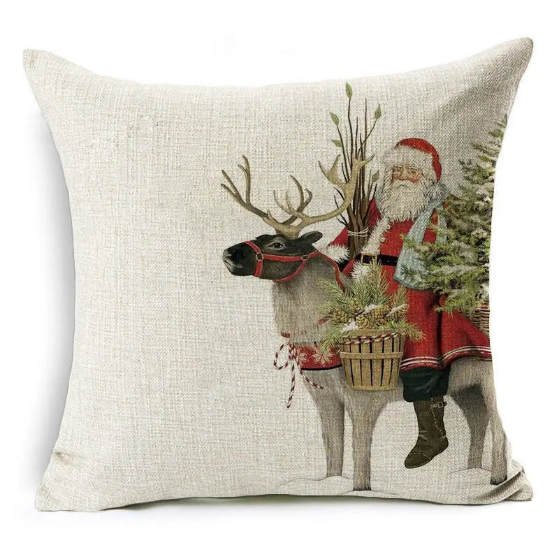 Christmas Decoration Cushion Cover Cartoon