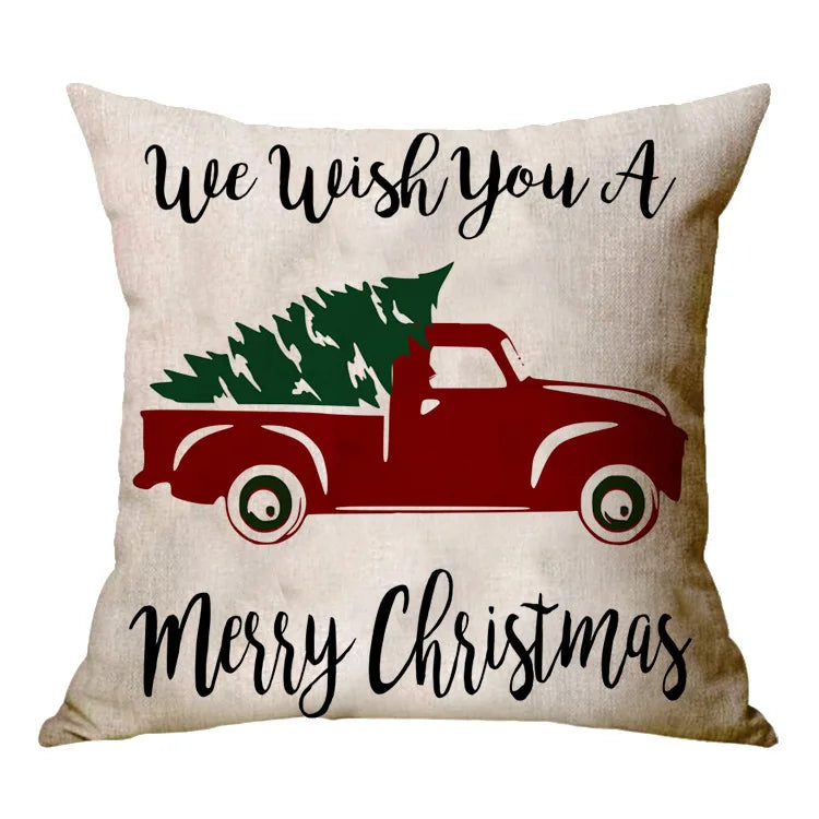 Christmas Decoration Cushion Cover Cartoon