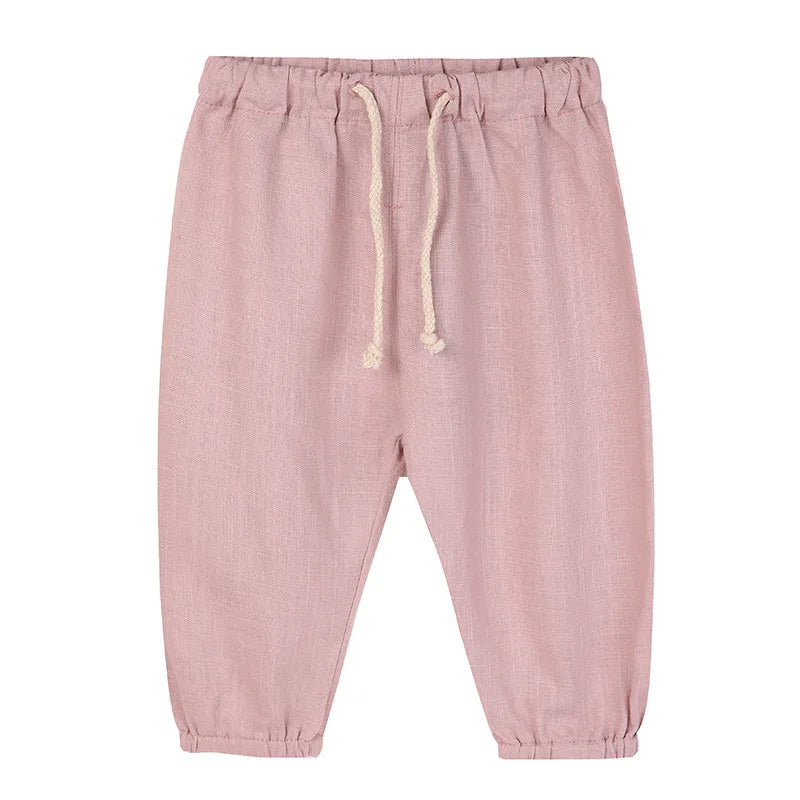 Children's Cotton And Linen Trousers