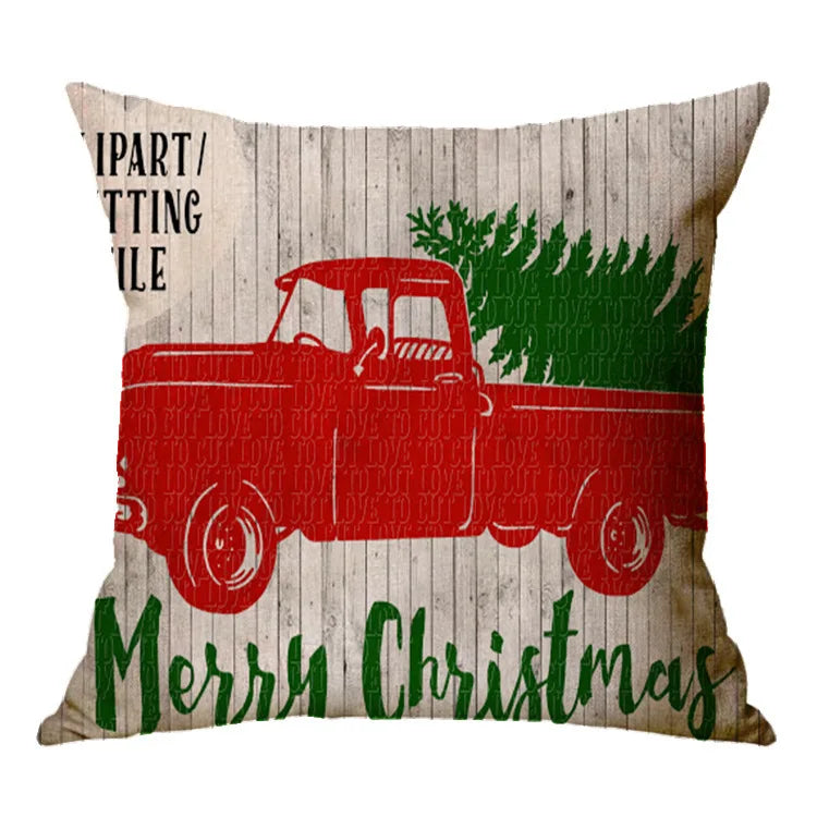 Christmas Decoration Cushion Cover Cartoon