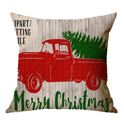 Christmas Decoration Cushion Cover Cartoon