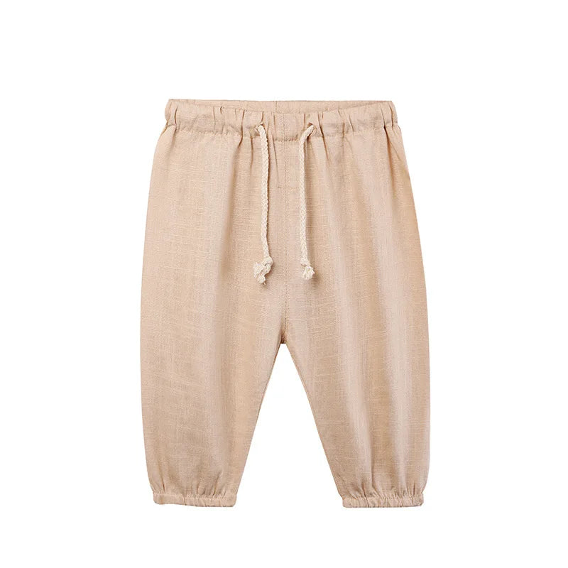 Children's Cotton And Linen Trousers