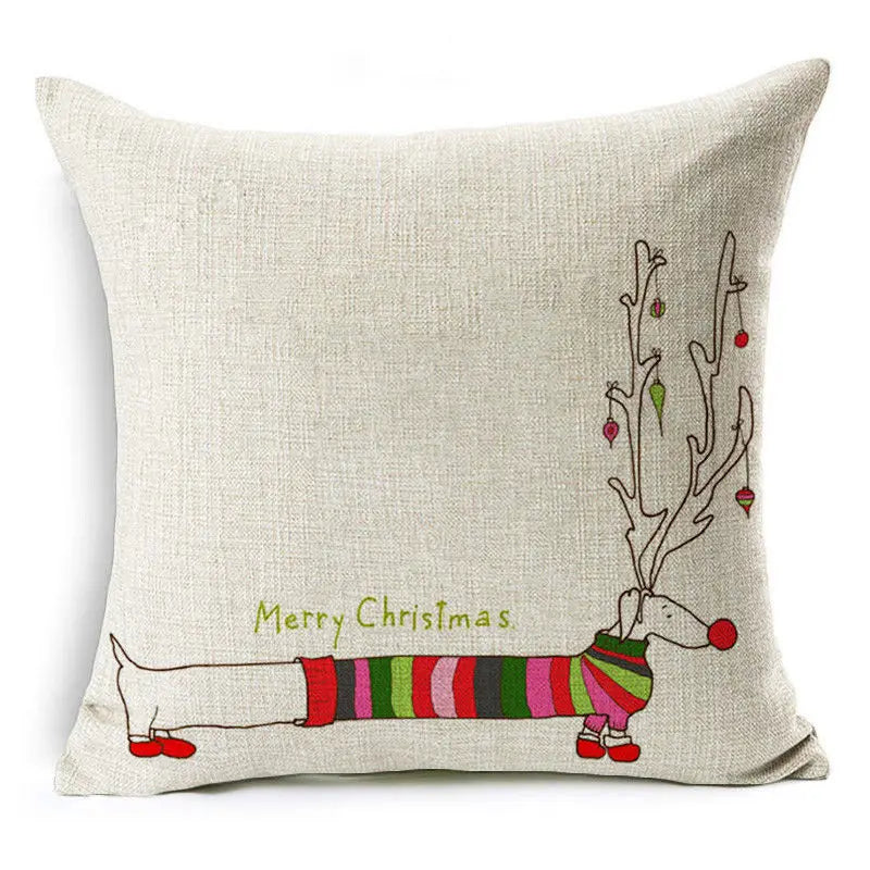 Christmas Decoration Cushion Cover Cartoon