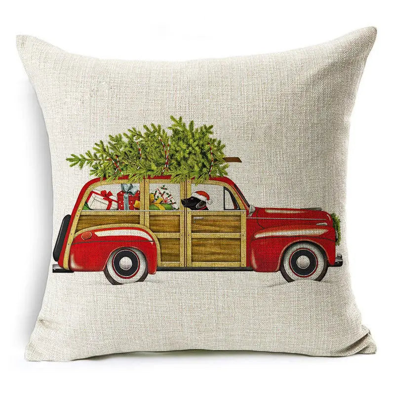 Christmas Decoration Cushion Cover Cartoon