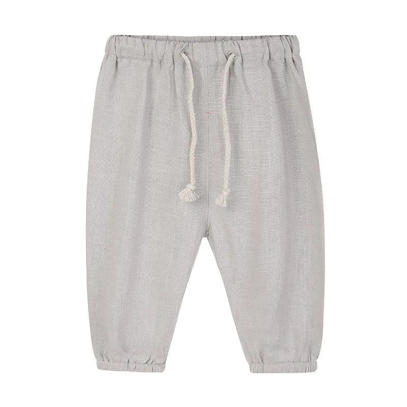 Children's Cotton And Linen Trousers