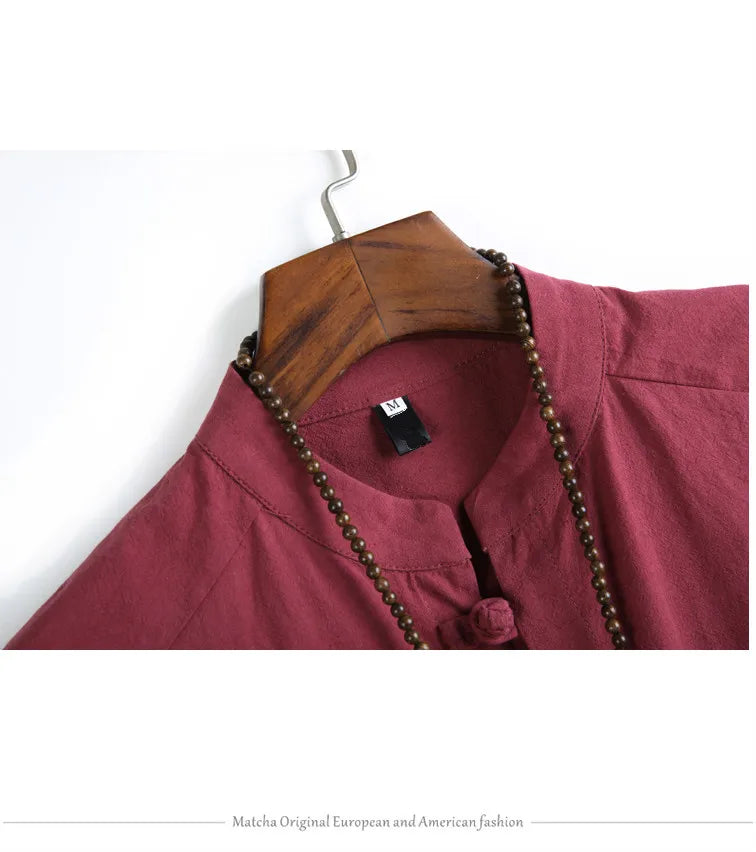 Mens Linen Sets 2023 Summer Men Streetwear Jogger Shirts