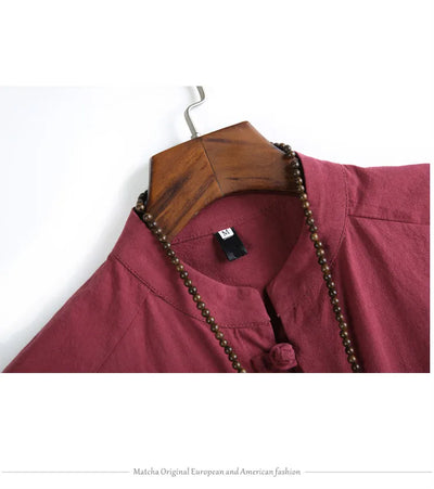 Mens Linen Sets 2023 Summer Men Streetwear Jogger Shirts