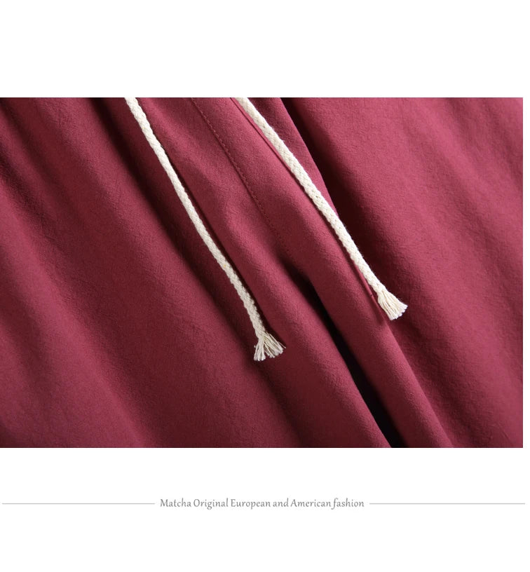 Mens Linen Sets 2023 Summer Men Streetwear Jogger Shirts