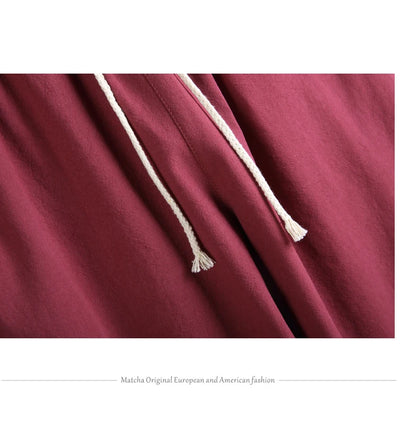 Mens Linen Sets 2023 Summer Men Streetwear Jogger Shirts