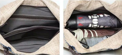 Women Linen Casual Handbag High Quality Travel Shoulder Bag