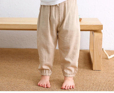 Children's Cotton And Linen Trousers