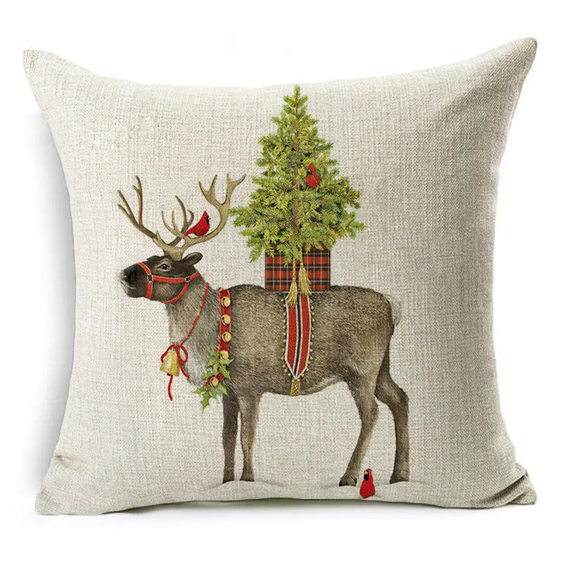 Christmas Decoration Cushion Cover Cartoon