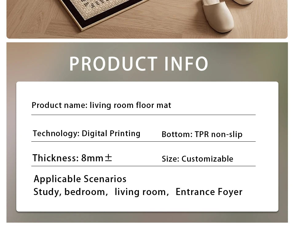 Home Entrance Rug Soft & Non-Slip Design