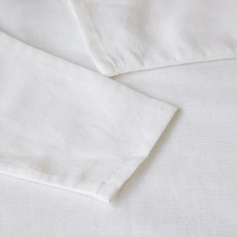 Chic Casual Cotton Linen Shirt Children's 2024 New Retro