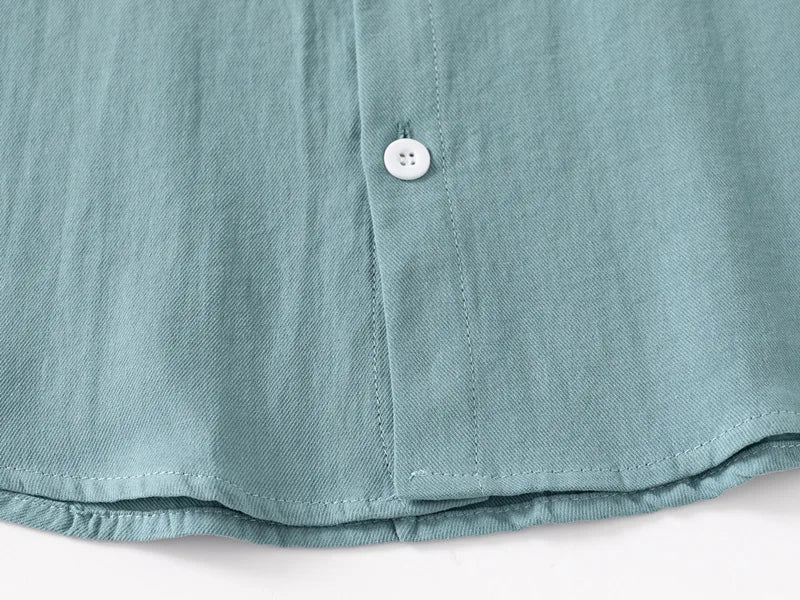 Short Sleeve Polo Shirt for Children Casual Mandarin