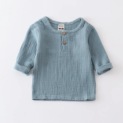 children t shirts fashion linen pleated boys t shirt