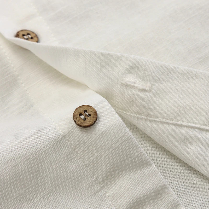 Boys Cotton And Linen Short-Sleeved