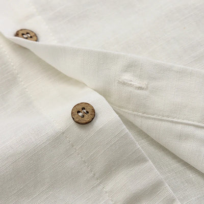 Boys Cotton And Linen Short-Sleeved