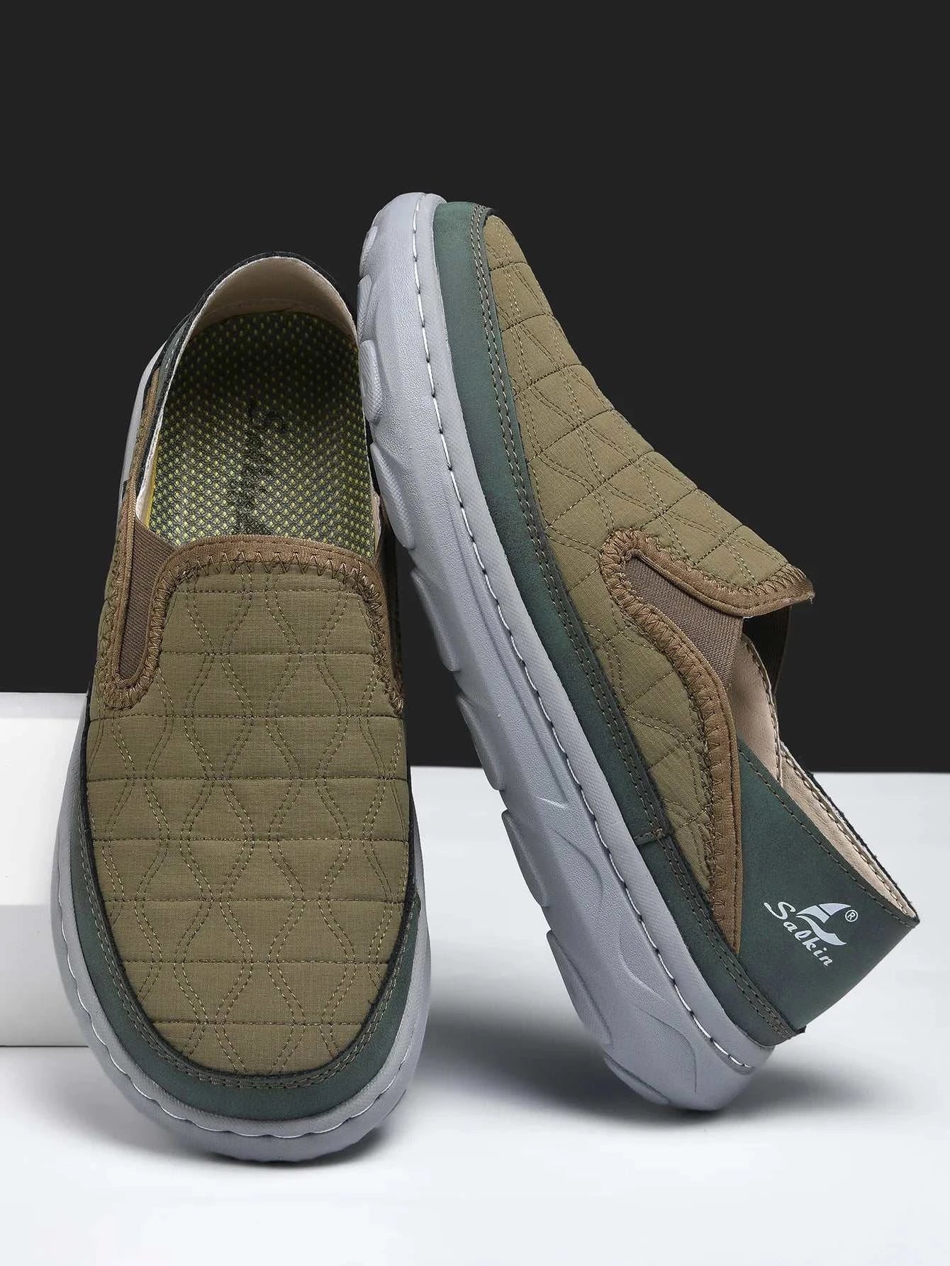 Spring Men’s Breathable Sneakers Lightweight Slip On Casual Walking Shoes