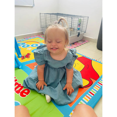 2025 Summer Kids Girls Dress Cotton Linen