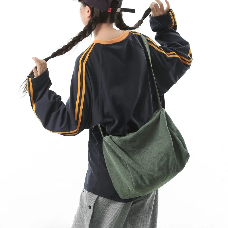 Women Large Capacity Cotton Linen Shoulder Tote Bag