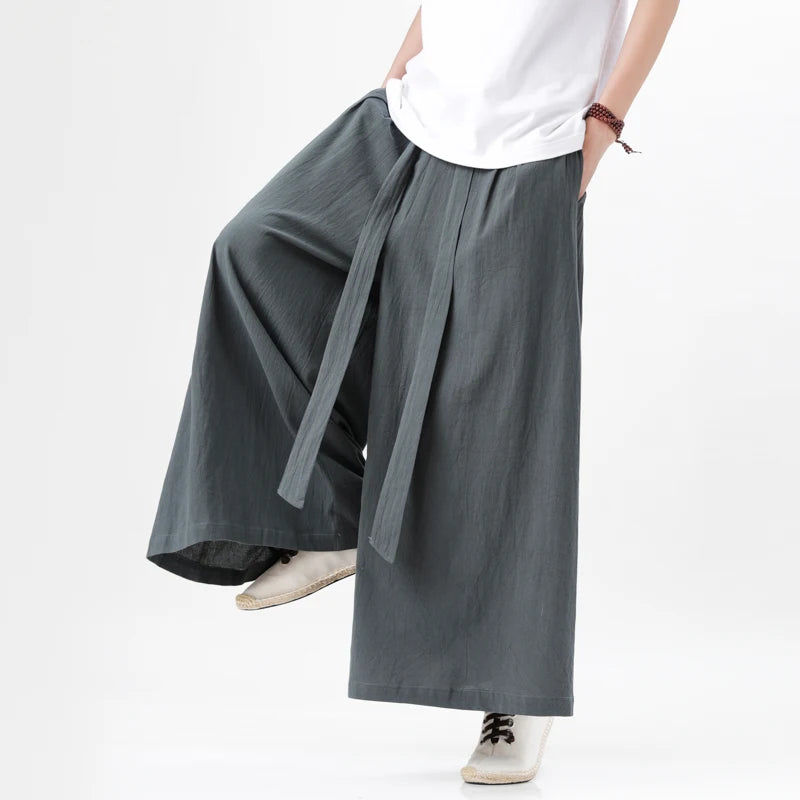 Man Japanese Kimono Pants Male Streetwear Summer