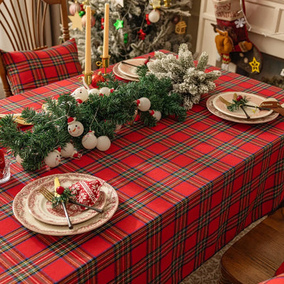 Christmas Checkered Tablecloth Rectangular