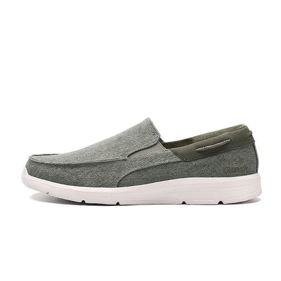 Men’s Summer Breathable Canvas Shoes Lightweight Slip-On Casual Flats