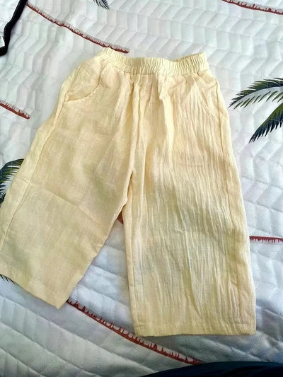 Kids Summer Cotton Linen Trousers