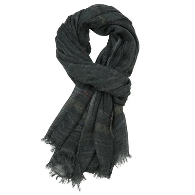 Fashion Men Scarf Cotton Linen Striped Men's Scarves