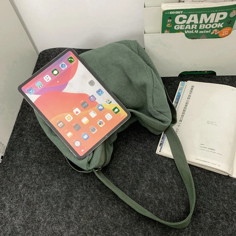 Women Large Capacity Cotton Linen Shoulder Tote Bag