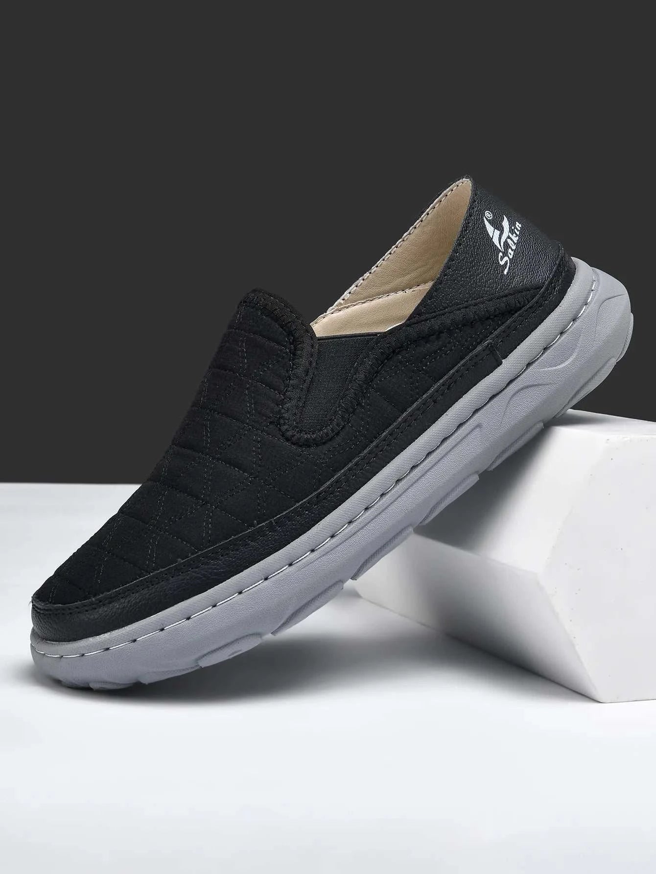 Spring Men’s Breathable Sneakers Lightweight Slip On Casual Walking Shoes