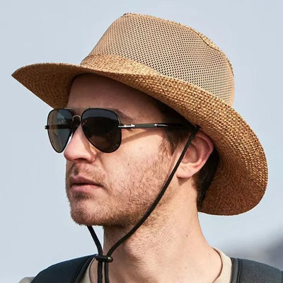 Summer Linen Hollowing Sun Hats British Gentleman