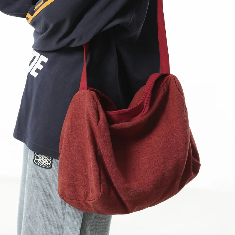 Women Large Capacity Cotton Linen Shoulder Tote Bag