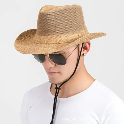 Summer Linen Hollowing Sun Hats British Gentleman