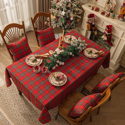 Christmas Checkered Tablecloth Rectangular