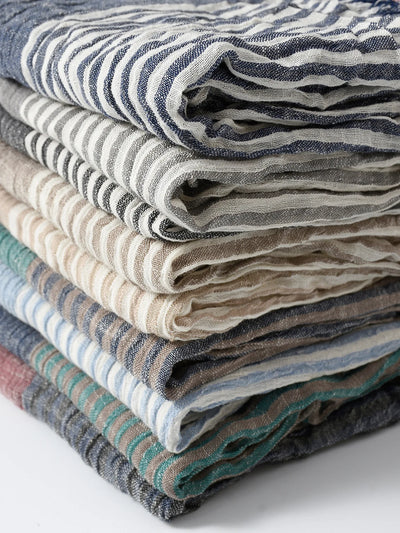 Fashion Men Scarf Cotton Linen Striped Scarves Autumn Winter Warm Neckerchief Pashmina Casual Male Accessories Bufandas Shawls