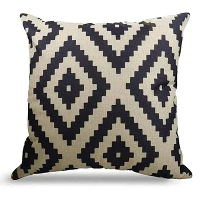 Linen-Cotton Printed Cushion Cover
