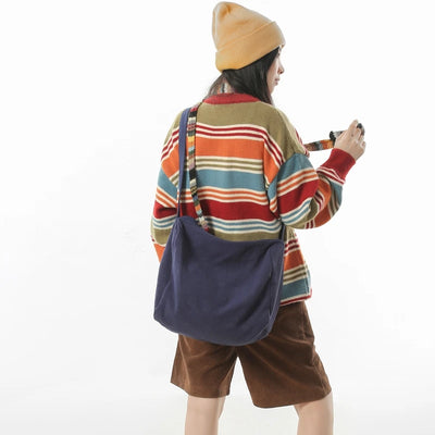 Women Large Capacity Cotton Linen Shoulder Tote Bag