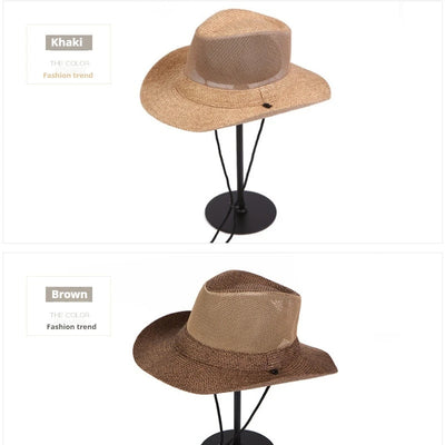 Summer Linen Hollowing Sun Hats British Gentleman
