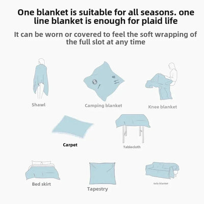 1PC Cotton Linen Sofa Throw Blanket