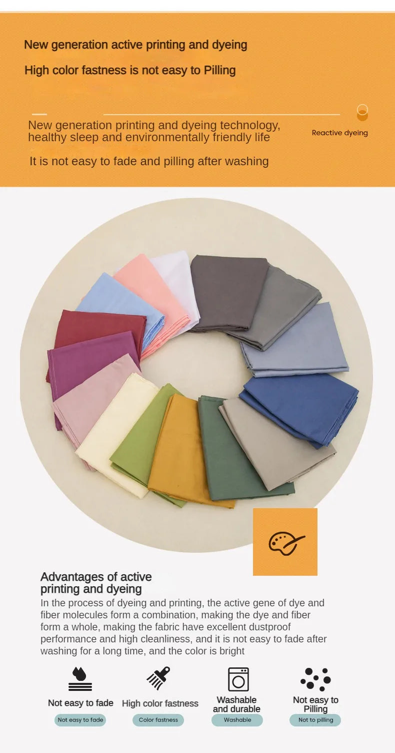 1 pc Bed Flat Sheet for Double Bed Plain Solid