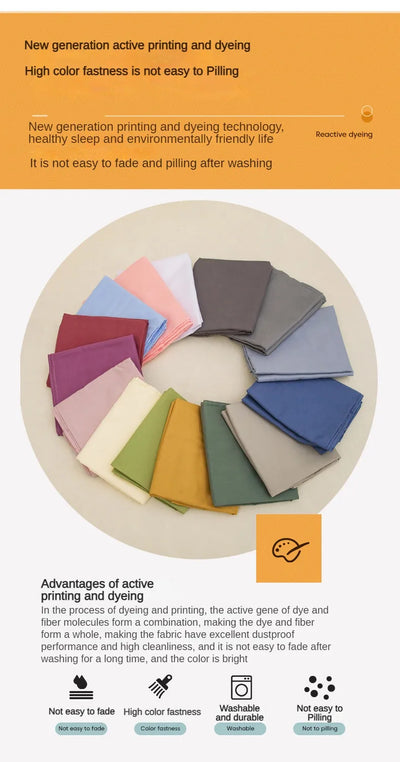 1 pc Bed Flat Sheet for Double Bed Plain Solid