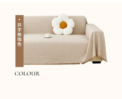 1PC Cotton Linen Sofa Throw Blanket