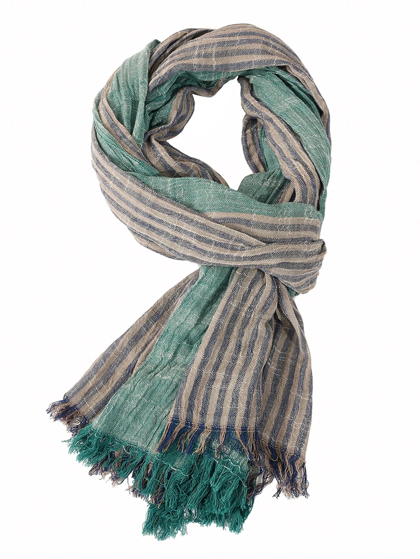 Fashion Men Scarf Cotton Linen Striped Scarves Autumn Winter Warm Neckerchief Pashmina Casual Male Accessories Bufandas Shawls