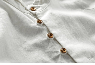 Men’s Cotton Linen Casual Long Sleeve Shirt