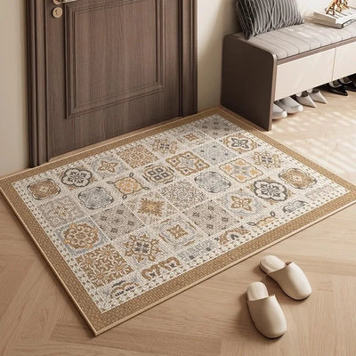 Plain Entrance Non-Slip Rectangle Rug