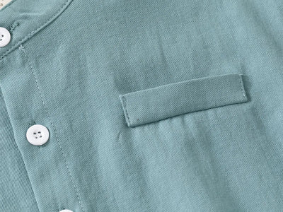 Short Sleeve Polo Shirt for Children Casual Mandarin