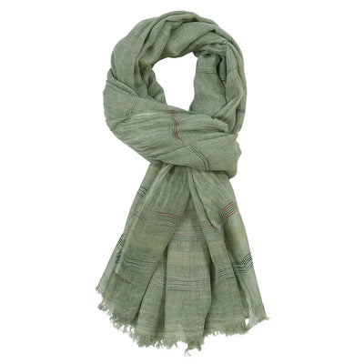Fashion Men Scarf Cotton Linen Striped Men's Scarves